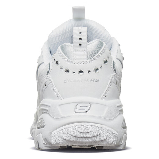 Skechers women's shoes summer 2025 new white panda shoes sneakers mesh breathable casual shoes thick sole heightened dad shoes 11979-WSL white 35