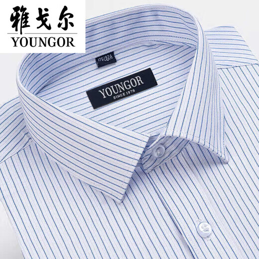 PDG Yageor Flatship Store Officiel Men à manche à manches longues Business Coton Pure Casual Formal Wear Color Couleur Free Fir Work Occupation 6627 38 (suggéré 100-125 Jin [Jin est égal à 0,5 kg]))