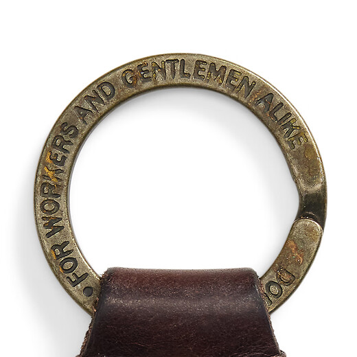 RRL Men's 25th Autumn Leather Keychain RL95031 201-Dark Brown ONE