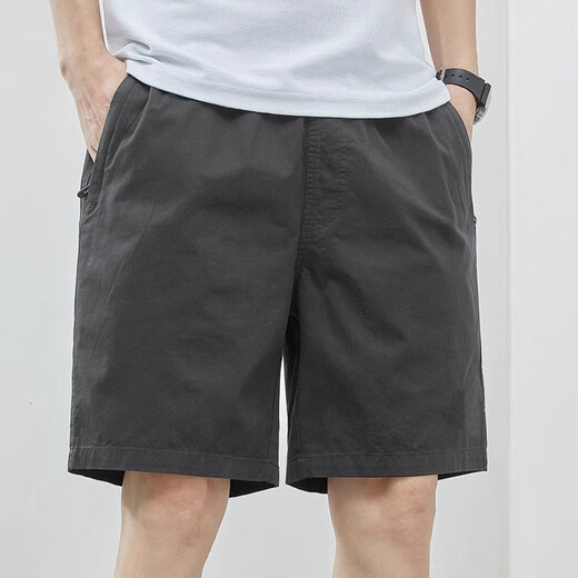 皮尔卡丹短裤男款2025夏季纯棉宽松潮流短裤男士中裤大码宽松休闲五分裤 9215深蓝 M 【90-115斤】