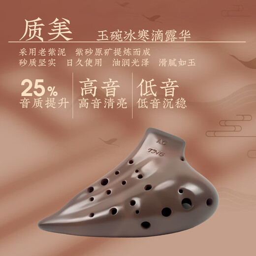 TNG purple clay oval 12-hole midrange C/G/F treble F/G/C bass C oval stage master playing level tone Performance level-three tube bass C-BC