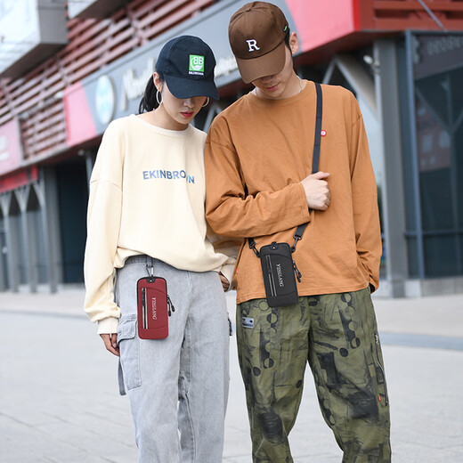 GPHF Japanese running mobile phone arm bag multi-functional wrist bag fitness equipment men's and women's water-repellent arm bag sports mobile phone bag red