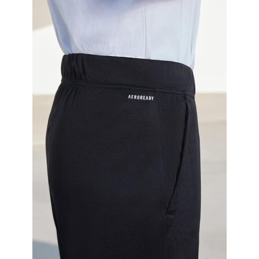 Pantalones de hombres adidas shorts 2025 Nuevos pantalones deportivos tejidos transpirables entrenamiento de fitness de secado rápido pantalones casuales pantalones de cinco puntos HC9737 Black S
