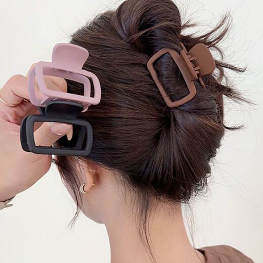 Small hair clip for women 2025 new small half-tied hair clip shark clip clip hair accessories for the back of the head 08 light brown 6cm
