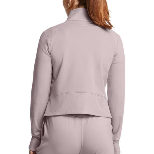 安德玛（Under Armour）纯色立领拉链设计插肩长袖夹克外套女款浅粉色 浅粉色 S