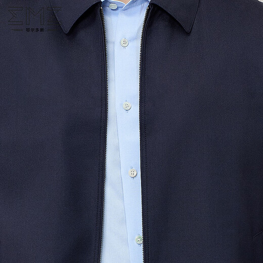 EMZ Ordos Wool and Mulberry Silk Jacket Top Men's Business Casual Commuting 25 Years New Style