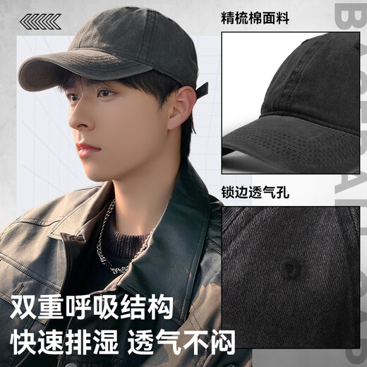 FitonTon baseball cap men's autumn and winter sun protection peaked cap Korean style fashion hat men's large head circumference large brim outdoor men's hat