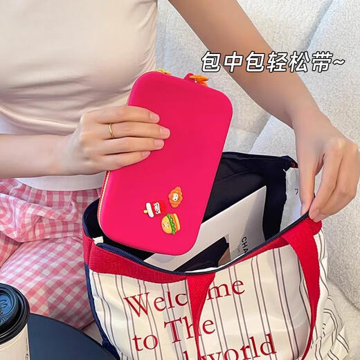 三栖虎护照夹钱包卡包一体旅行随身便携登机牌拉链出国证件 ins玫红色-证件护照收纳包
