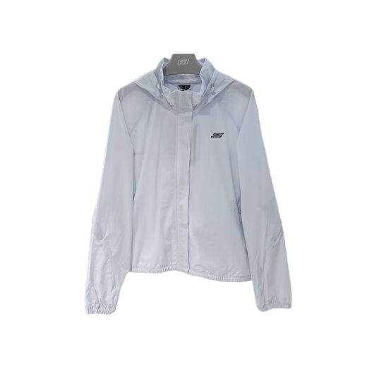 Skechers 2025 women's sun protection jacket sports style woven hooded jacket P225W004 halogen blue P225W004-026P S _155_80A