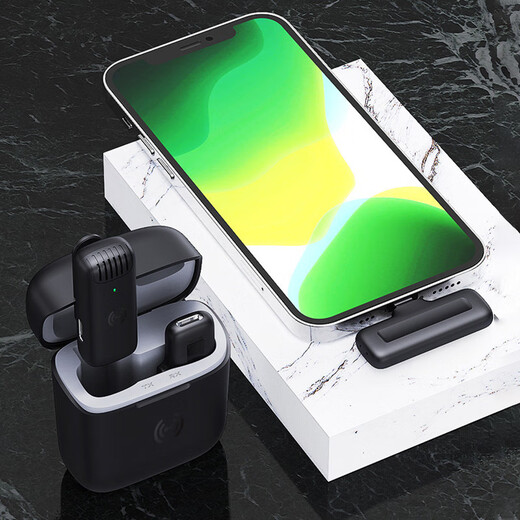 IBEXM-100 Wireless Lavalier Microphone Anchor Live Broadcast Special Mini Radio Microphone Outdoor Interview Short Video Conference Recording Equipment Professional Noise Reduction Radio Black