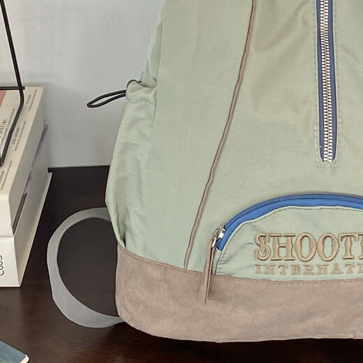 American Retro Rucksack Junior High School School School School School Bag Männlich Ultra-Licht-Reise-Rucksack Frauen Japaner vielseitiger Computertasche WTA-2001a#Green