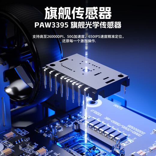 Wolf Spider (AULA) SC900Pro kabellose, leichte Gaming-Maus mit drei Modi, kabelgebunden/2,4 G/Bluetooth, 8K-Rücklaufquote, E-Sport, lange Akkulaufzeit, PAW3395 SC900PRO-Star Wars Red, Dual-Akku, kabelgebunden/kabellos, Dual 8K