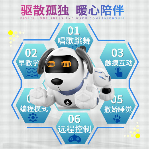 Lenenng (F) Bionic intelligent robot chien programmation simulation de cascade pourra crier et promener le cadeau de télécommande des enfants