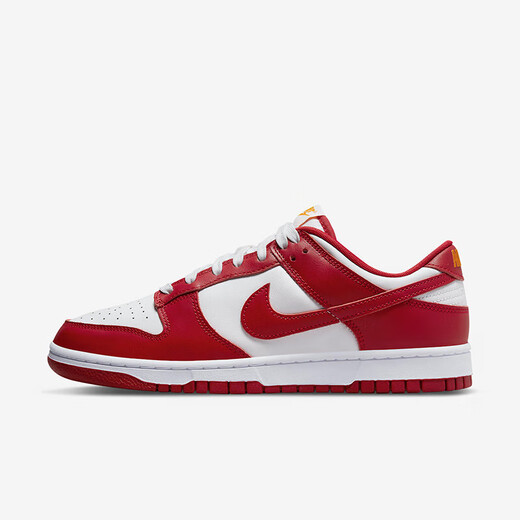 Nike (Nike) Chaussures masculines Dunk Low Retro Sports Chaussures Blancs et Red Trendy Top Lightweight Casual Shoes DD1391-602 44.5