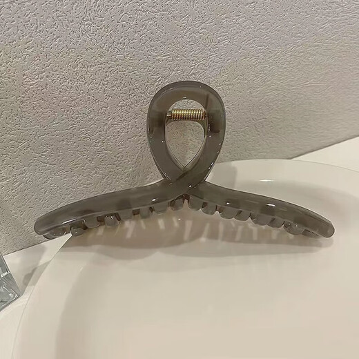 Extra Large Jelly Color Clip for Women Acrylic Shark Clip Summer Temperament Simple Back of Head Hair Clip for Women Extra Large Jelly Clip 1 Random TS150