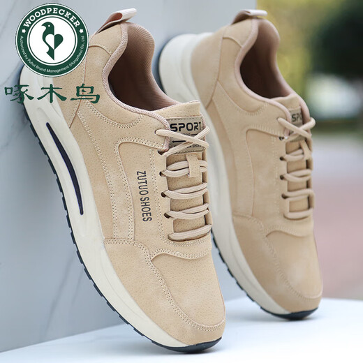
Woodpecker Old Beijing cloth shoes men's 2025 autumn new men's shoes running shoes breathable canvas casual shoes men's sports shoes QLX-6636 gray 39