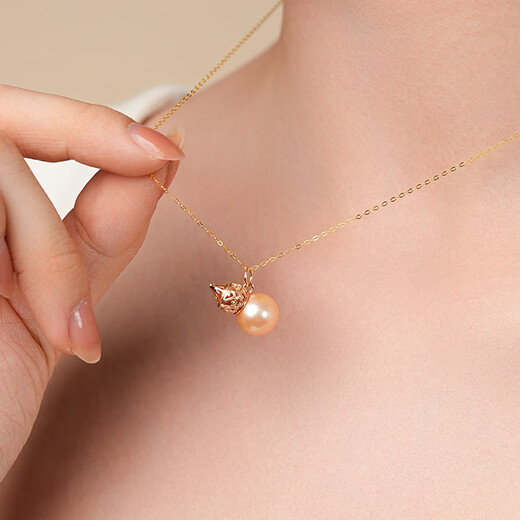 Dara natural freshwater pearl pendant 925 silver gourd necklace strong light classic versatile birthday gift for women to wear and practical