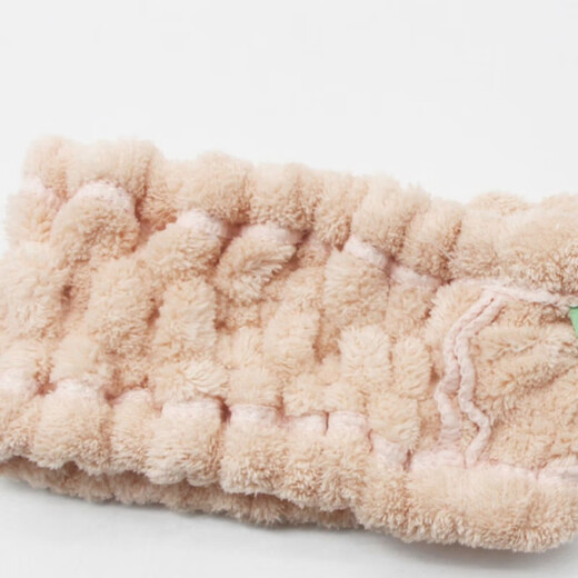 Face washing headband coral plush female student hairband high elastic autumn and winter facial mask washing headscarf headwear green