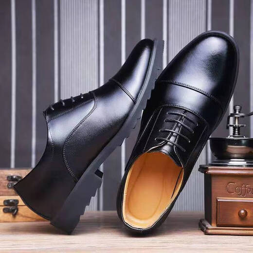 Livraison rouge (libellule rouge) Chaussures en cuir à trois joint pour hommes Chaussures de linge de mariage en cuir doux pour le cuir doux pour hommes Black Black - A878 A878 TROIS FEET 38 [Qualité militaire]