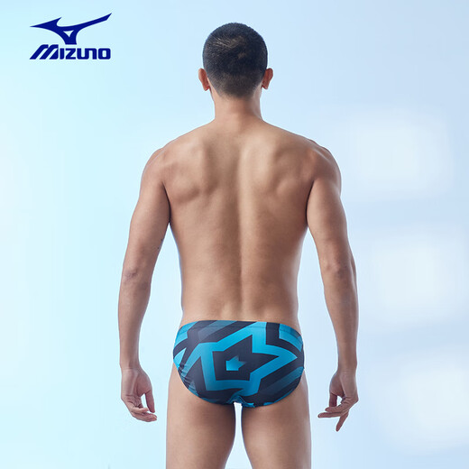 Mizuno (MIZUNO) swimming trunks men's triangle professional quick-drying anti-embarrassment training sports shorts comfortable swimming equipment B3109 blue L