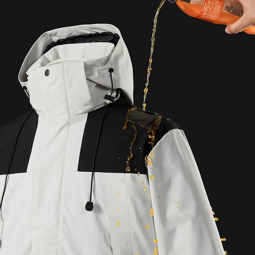 Romon Jacket Women's Three-in-One Detachable Jacket Men's Outdoor Windproof and Waterproof Couple Mountaineering Suit White L