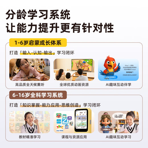 Hearing Bear T8 listening treasure companion learning machine English listening walkman repeater machine study machine shooting learning machine listening and speaking treasure pocket portable learning machine primary school junior high school vocabulary pink 128G