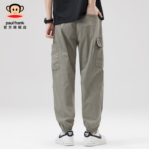 Big Mouth Monkey (Paul Frank) American High Street Retro Workswear Works's Men's Casual Pantals Spring and Automne Thin Trendy Outdoor Loose Verme Volyme Typants HOMMES KHAKI 6621B [Authentique officiel] 3xl [suggéré 185-205jin [Jin est égal à 0,5 kg]]]