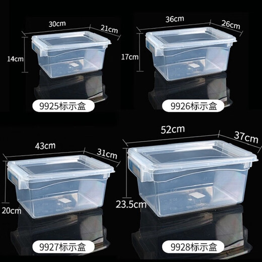 Großkapazität verdickte Kunststoff Frischwachtbox Transparent Einsatzetik