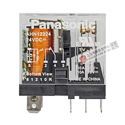 原装Panasonic松下中间继电器AHN12324 AHN12124 DC24V 24VDC AHN12324-不带底座
