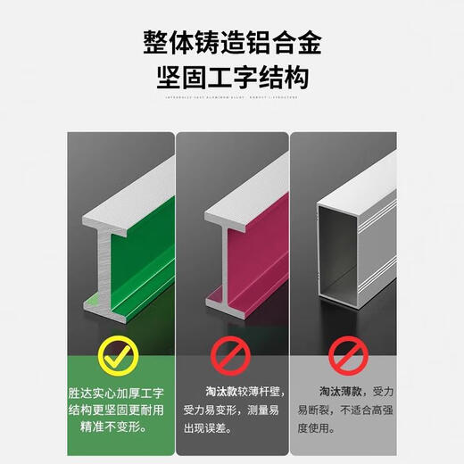 Sailoto level high-precision ruler fan small aluminum alloy solid anti-fall balancer tool strong magnetic household flat water ruler solid cast aluminum strong magnetic 800mm-free roll