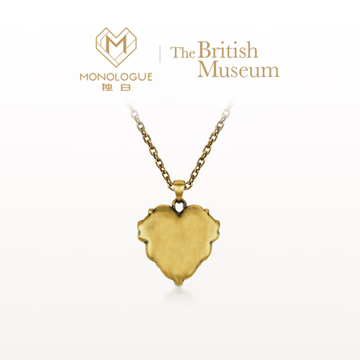 MONOLOGUE monologue British Museum Fine Gold Retro Gold Spade Heart Love Pendant Birthday Gift for Girlfriend Chinese Valentine's Day MR655 Large Edition - Spade Heart Pendant