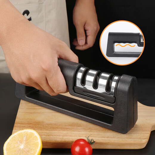 Baijie quick knife sharpener artifact multi-functional household whetstone kitchen knife scissors three-stage sharpening rod special tool