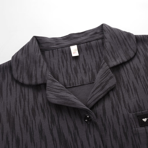 Princess Mark couple pajamas, spring and autumn pure cotton long-sleeved, fashionable and high-end, same style for men and women, can be worn as outerwear, home clothes M91714 lapel suit, men's XL