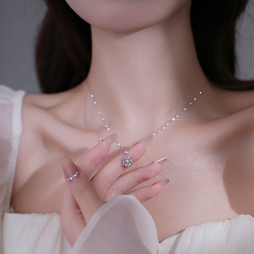 QUAMER925 Sterling Silver Sweater Chain Women's Necklace Light Luxury Niche Design Silver Jewelry 2025 New Trendy Necklace Does Not Injure Hair Platinum With Exquisite Packaging Box