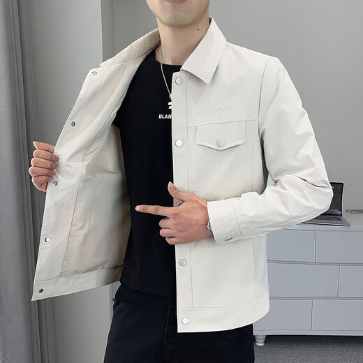
Playboy (PLAYBOY) jacket for men casual and versatile 2025 new spring and autumn thin small lapel jacket summer men's clothing business high-end trend khaki XL [suitable for 130-145Jin [Jin equals 0.5 kg]]