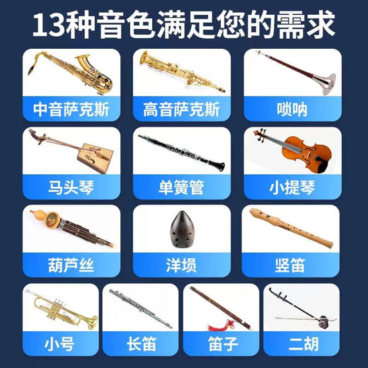 Tianhaiyin de mediana edad y ancianos Tubo eléctrico de cabello eléctrico Instrumento musical Sax Sax Electronic Blow Tube Hulusi Fundación Cero Foundation [Nuevo Black Glossy] PAQUETO DE REFECTO ESTÁNDARES + 2 Cubiertas