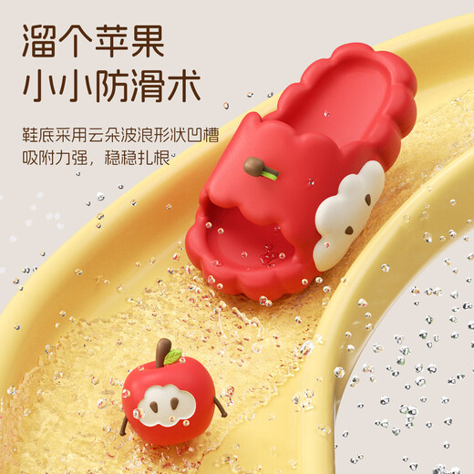 利达妮（TZLDN）红苹果拖鞋女夏季2025款可爱家居防滑厚底EVA情侣凉拖鞋女士外穿 苹果红 38-39 【适合37-38码】