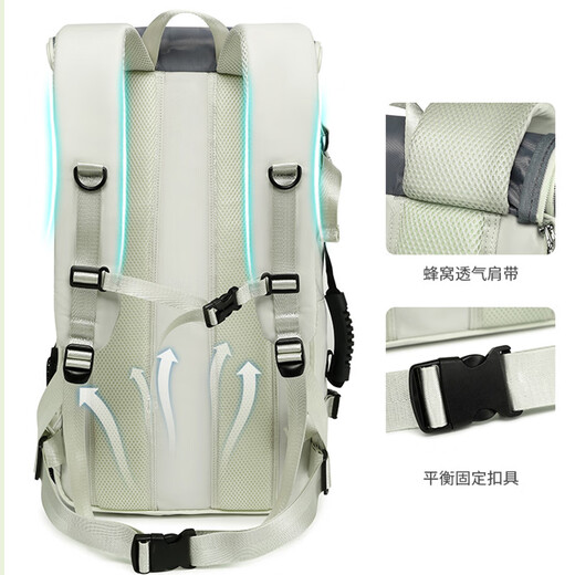 Chunian Outdoor Mountaineering Bag for Men and Women Large Capacity Travel Splash-Proof Hiking Mountain Climbing Multifunctional Student School Bag Men's Backpack 80 Liters Midnight Black Can Be Backed + Handheld + Shoulder