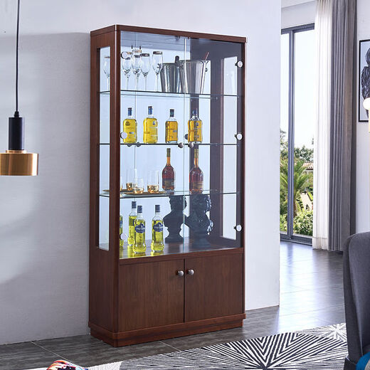WEIMU New Wine Cabinet avec verrouillage contre le mur TV côté armoire décorative Multi-fonction Verre Multi-fonction Armoire Salon Double porte 698