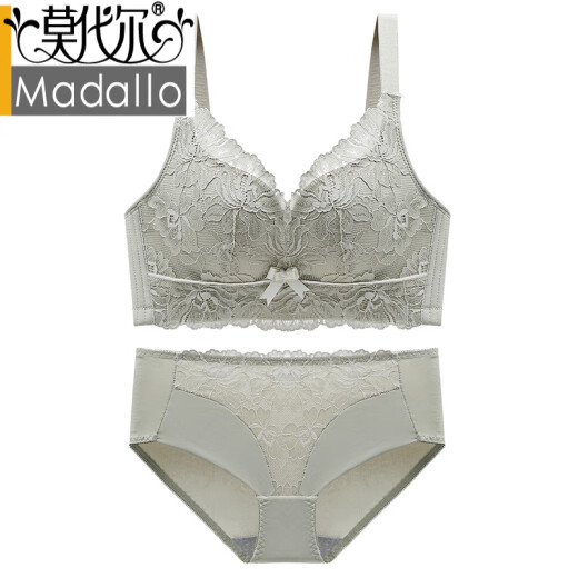 莫代尔无钢圈舒适四排扣小胸聚拢收副乳上托防下垂胸罩蕾丝乳胶文胸套装 998系列粉肤色单件 75A 34B通杯