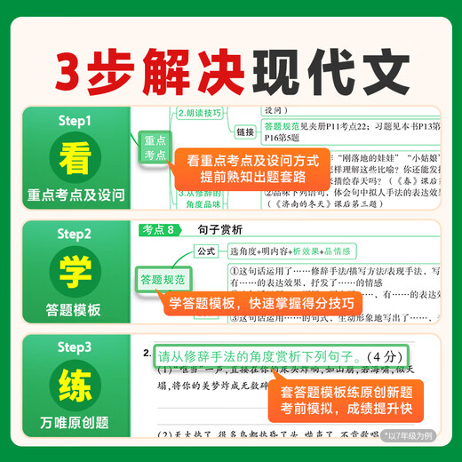 2026 Junior High School Chinese Modern Reading Comprehension Combination Skill Training Book Selected 100 Chinese Special Questions Grade 897 Grade 1 and 2 Grade 3 Grade 3 Comprehensive Review Material Answer Template Wanwei [Modern Reading] 26th Edition Grade 7