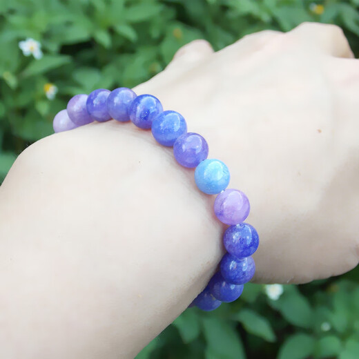 Fat Donglai purchased the same tanzanite bracelet, dreamy amethyst lavender single circle for men and women, 8mm simple and creative