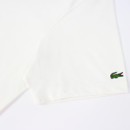 LACOSTE 男女同款23秋季新款纯色笑脸短袖T恤纯棉舒适| TH9227-98-70V_米色 XS 2_