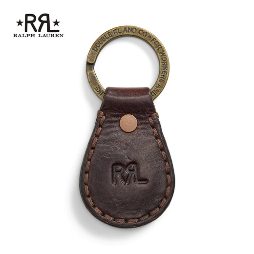 RRL Men's 25th Autumn Leather Keychain RL95031 201-Dark Brown ONE