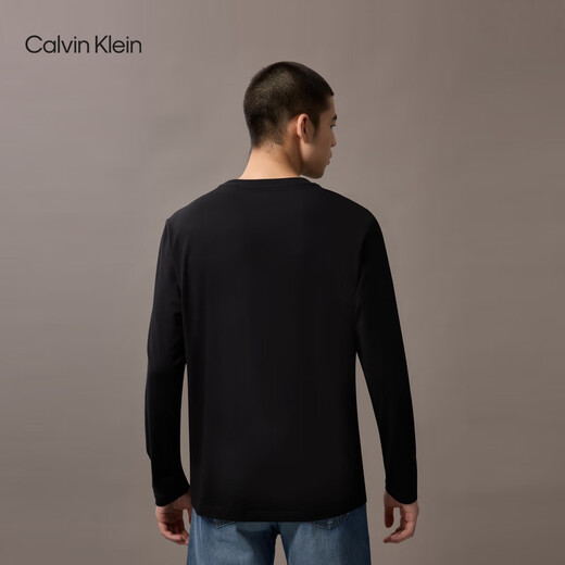 Calvin Kleinjeans 25 Herbst neue Männer lässig Klassiker CK Buchstabe Druck unter Boden Runde Hals Langarm T-Shirt 4rd869g