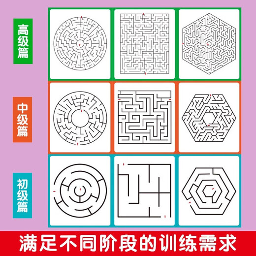 [Recognized genuine] Children's maze book for children over 6 years old 678-12-year-old primary school students' maze training book fun maze level breaking toys concentration training puzzle game book for grade one and two walks. The complete set of 3 books for maze [suitable for over 3 years old]