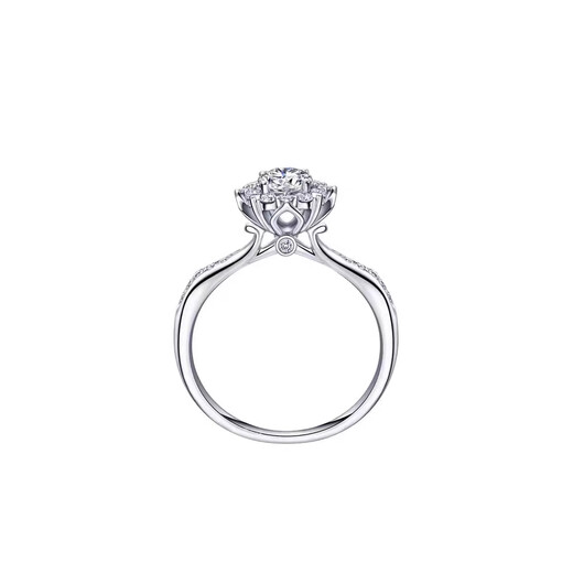 Hong Kong genuine PT950 platinum ring, brilliant as a star, moissanite diamond ring, engagement proposal, Valentine's Day gift for girlfriend, main diamond 1 carat, light luxury model, opening (can be adjusted)