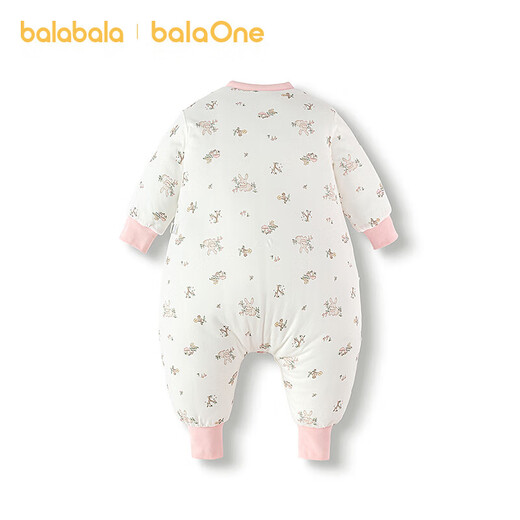 Bala Bala One baby sleeping bag baby pajamas newborn soft skin-friendly anti-kick quilt autumn and winter warm white rabbit floral 00316 80cm