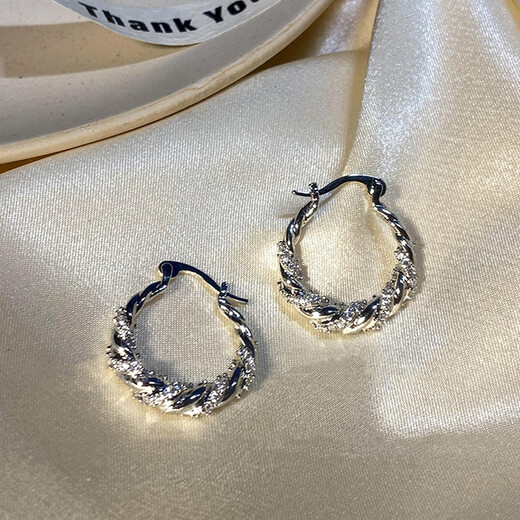 Nianfu S925 Silver Needle High-end Starry Gypsophila Earrings Earrings for Women Versatile Temperament Wrapping and Exaggerated Mid-Autumn Festival Gifts for Girls Starry Gypsophila Earrings S925 Silver Needles