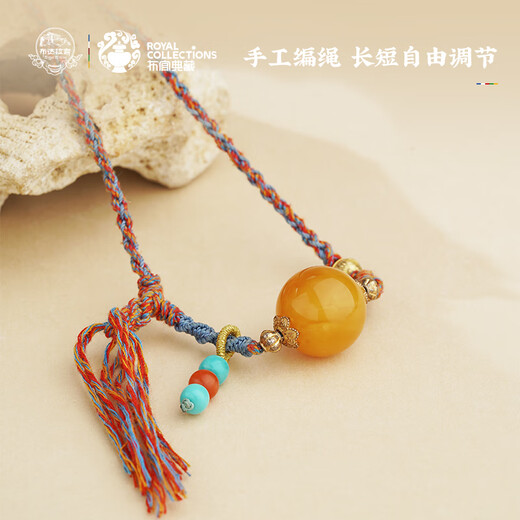 Potala Palace 925 silver beeswax turquoise pendant six-character mantra transfer beads birth year necklace for men and women birthday gifts